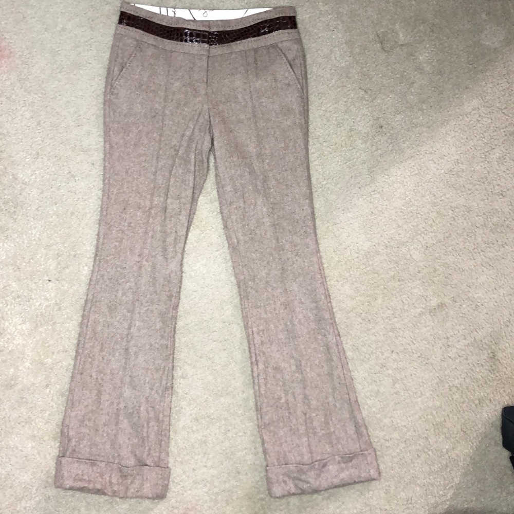 Bebe Leather Detail Pants Size 4